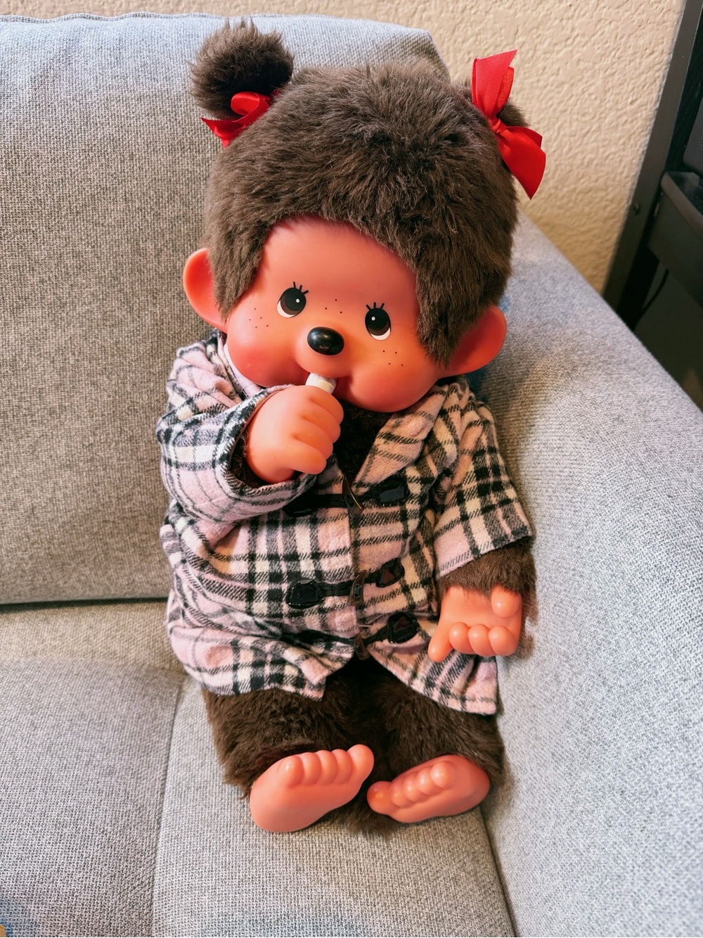 Large vintage Monchhichi girl doll - Picture 2 of 4